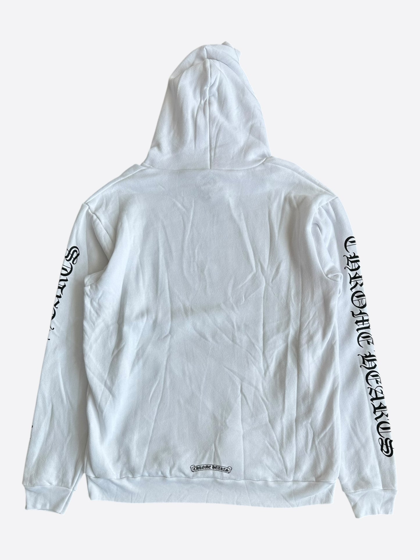 Chrome Hearts White & Black Horseshoe Logo Hoodie