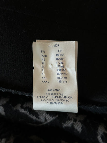 Louis Vuitton Black & Grey Monogram Fleece Zip Up Jacket