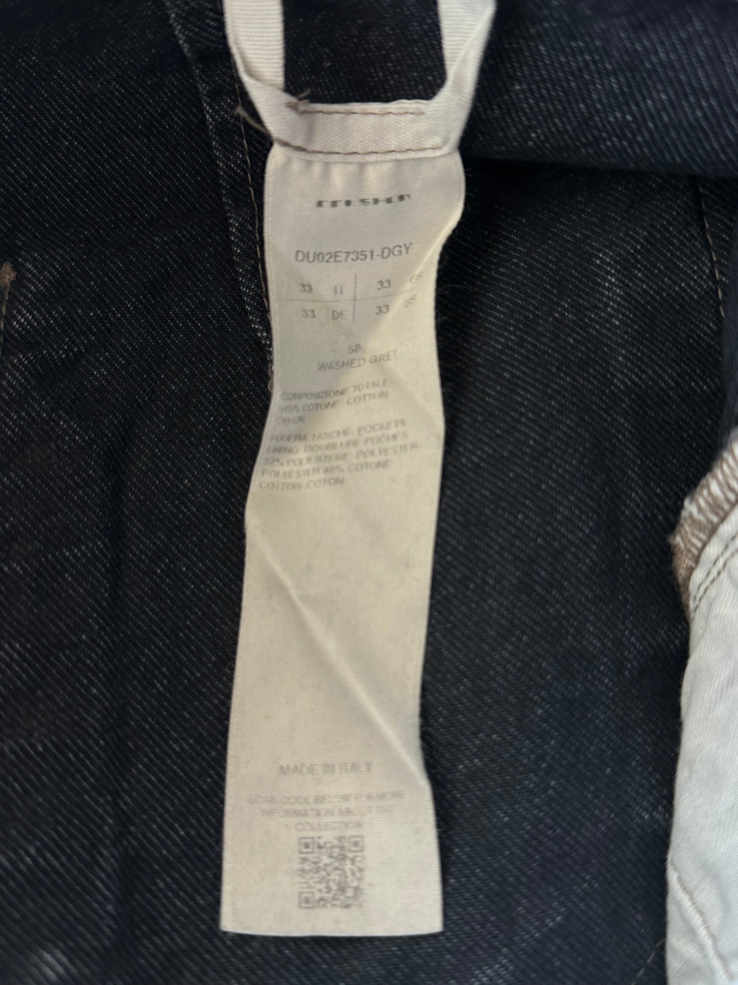 Rick Owens Washed Grey Geth Jeans