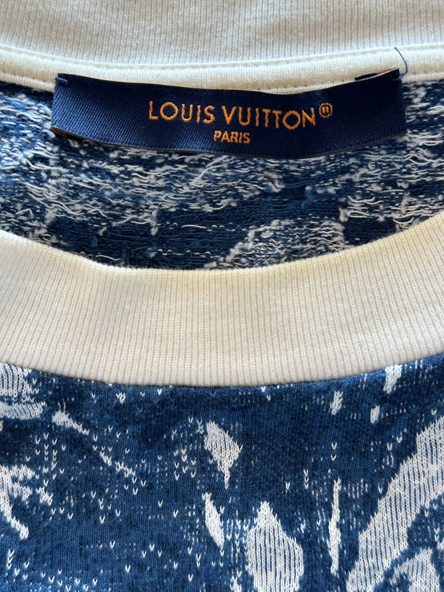 Louis Vuitton Blue & White Aquagarden Monogram T-Shirt