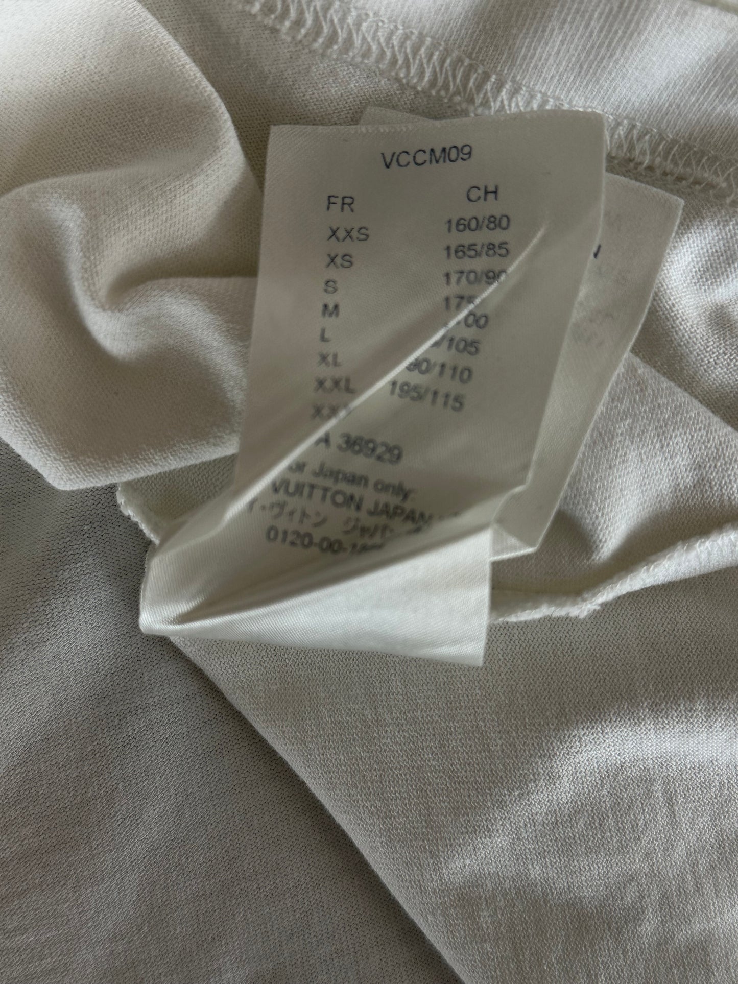 Louis Vuitton White & Blue LV Stitch Logo T-Shirt