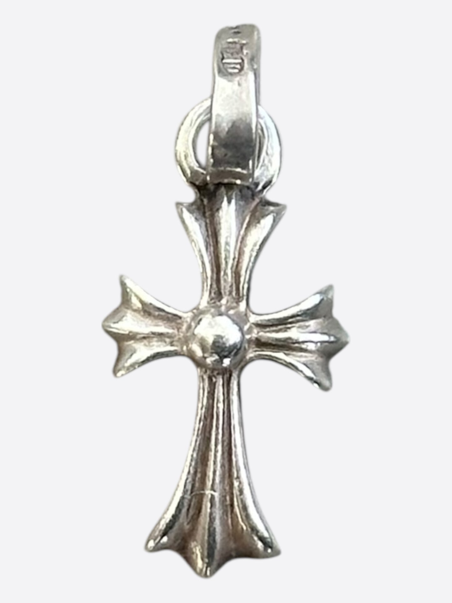 Chrome Hearts Silver & Sapphire Baby Fat Pendant