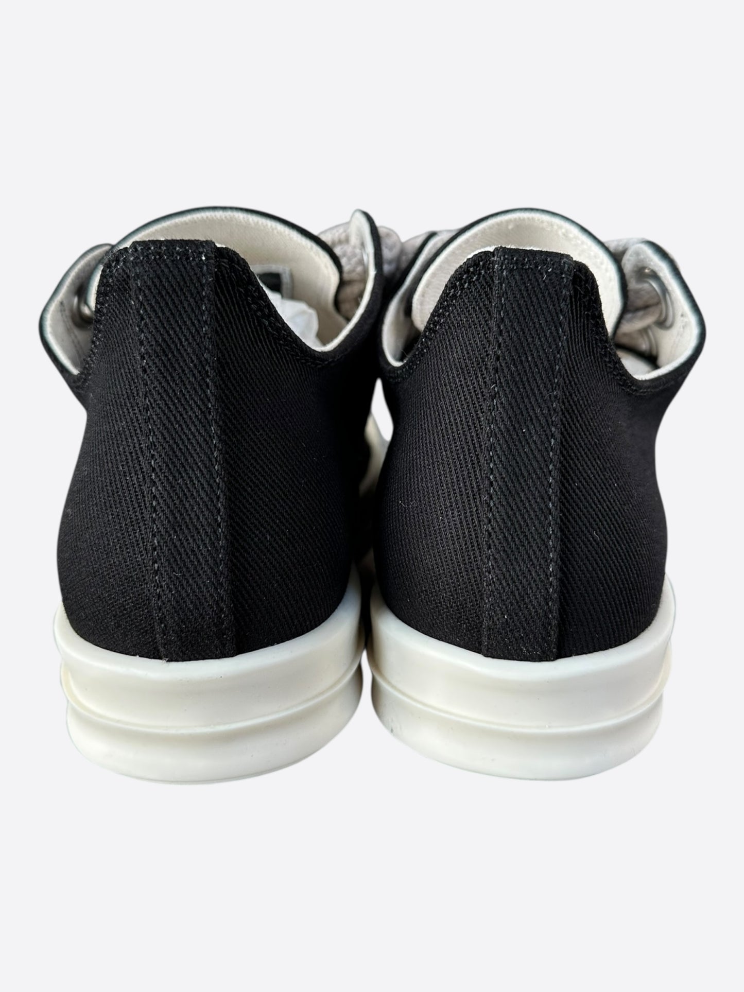 Rick Owens Black & White Jumbo Lace Women's Low Top Sneakers