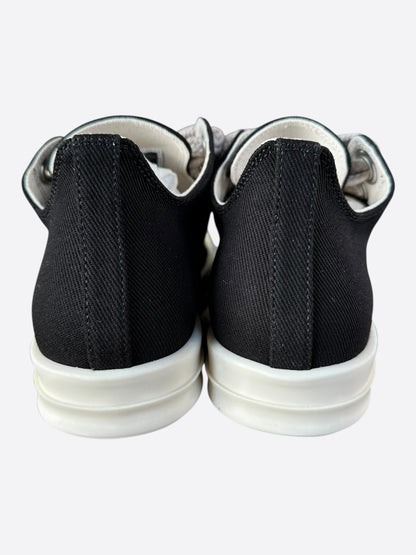 Rick Owens Black & White Jumbo Lace Women's Low Top Sneakers