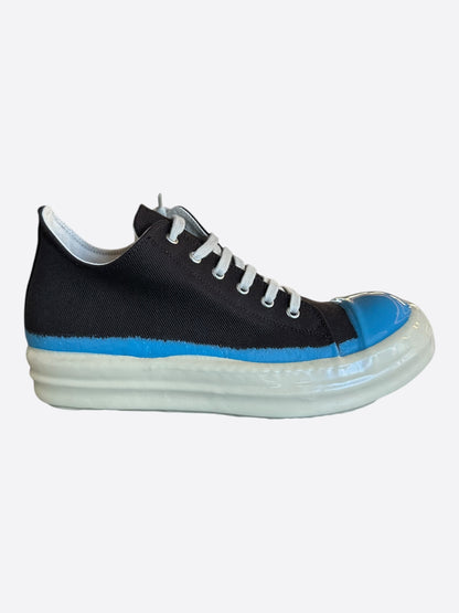 Rick Owens Dark Brown, Blue & White Low Top Sneakers