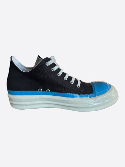 Rick Owens Dark Brown, Blue & White Low Top Sneakers