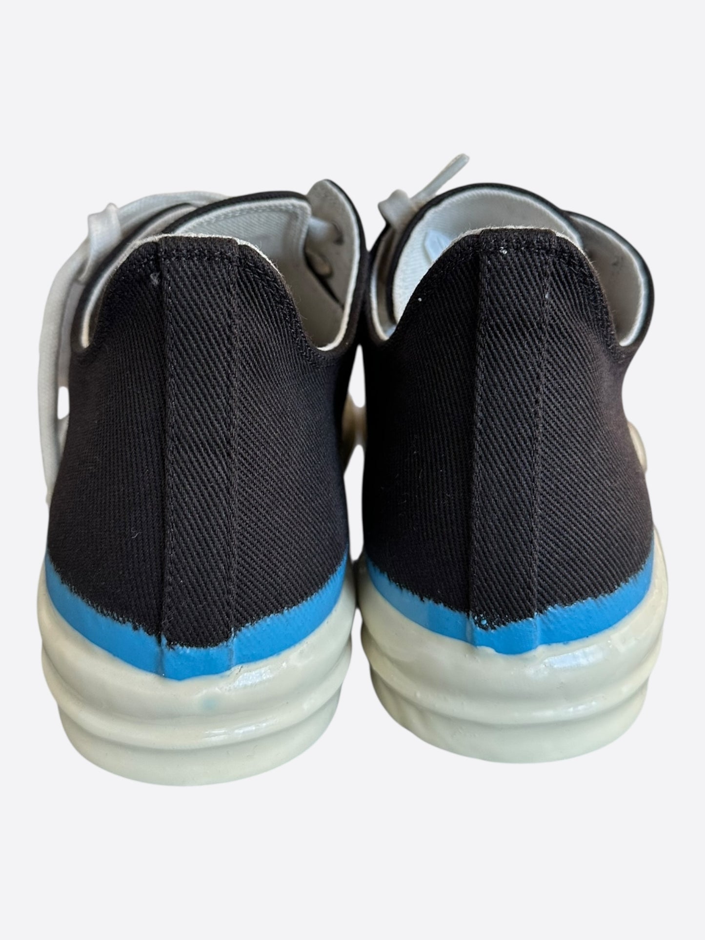 Rick Owens Dark Brown, Blue & White Low Top Sneakers