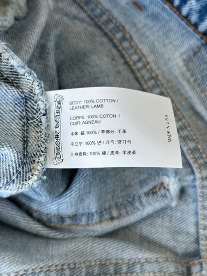 Chrome Hearts Levis Blue & Black Cross Patch Jeans