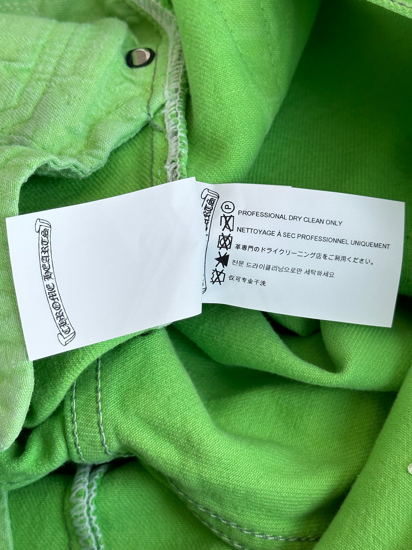 Chrome Hearts Levi's Green & Black Cross Patch Jeans