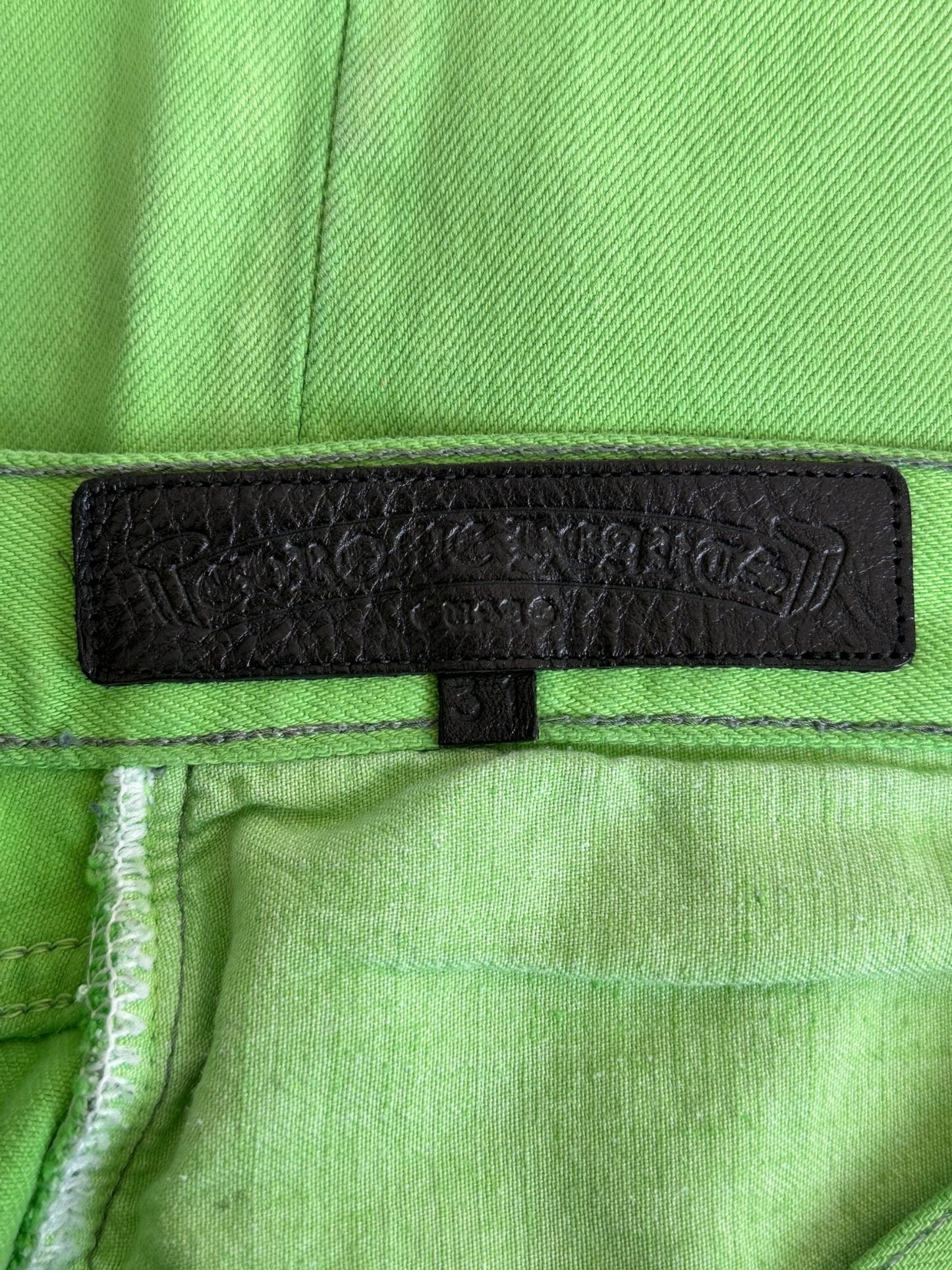 Chrome Hearts Levi's Green & Black Cross Patch Jeans