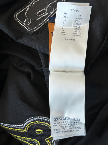 Louis Vuitton NBA Black Embroidered Patches T-Shirt
