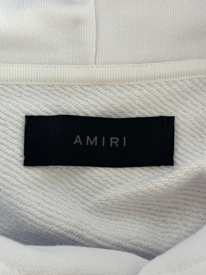 Amiri White & Black Records Logo Hoodie
