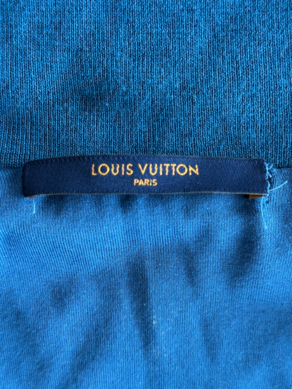 Louis Vuitton Blue Velour Monogram Track Jacket