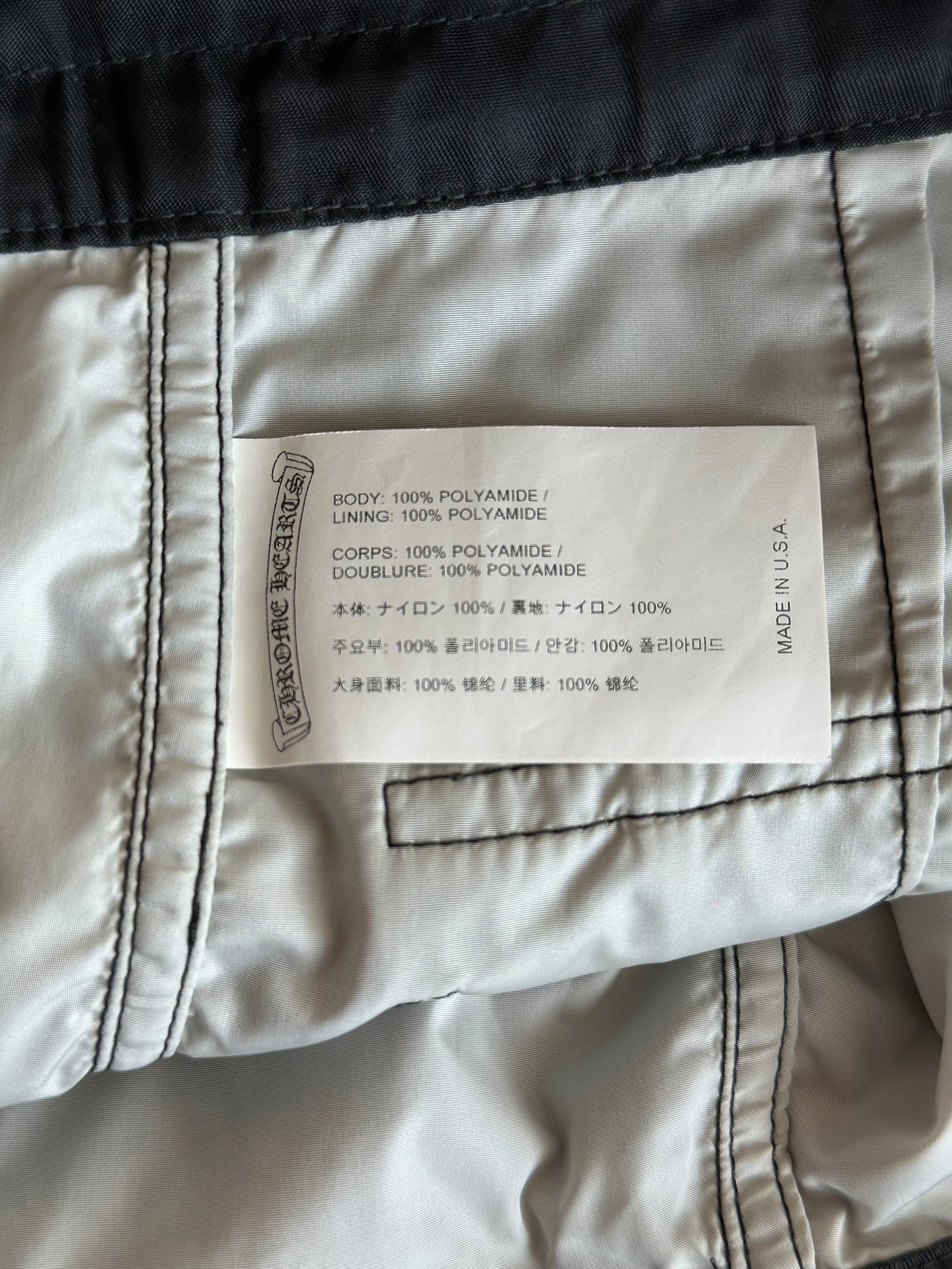 Chrome Hearts Black & Yellow Patch Swimshorts