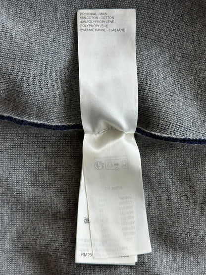 Louis Vuitton Navy & White Embroidered Logo Zip Up Hoodie