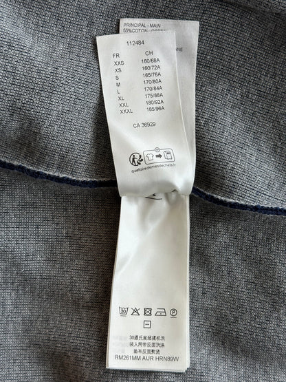 Louis Vuitton Navy & White Embroidered Logo Zip Up Hoodie