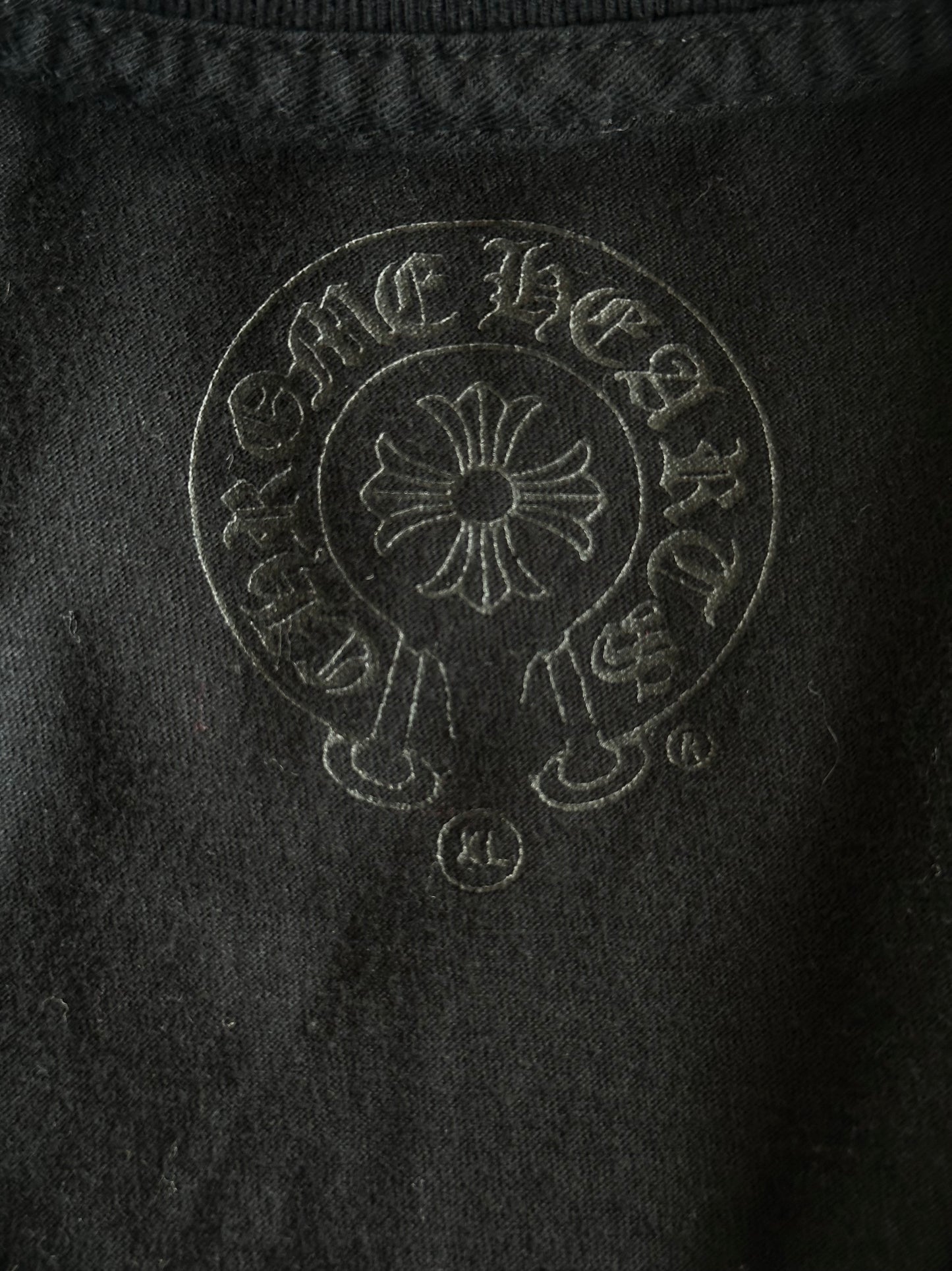 Chrome Hearts Black & White Cross Graphic Longsleeve T-Shirt