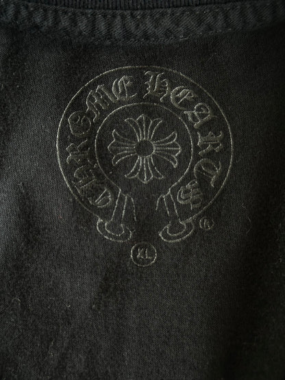 Chrome Hearts Black & White Cross Graphic Longsleeve T-Shirt