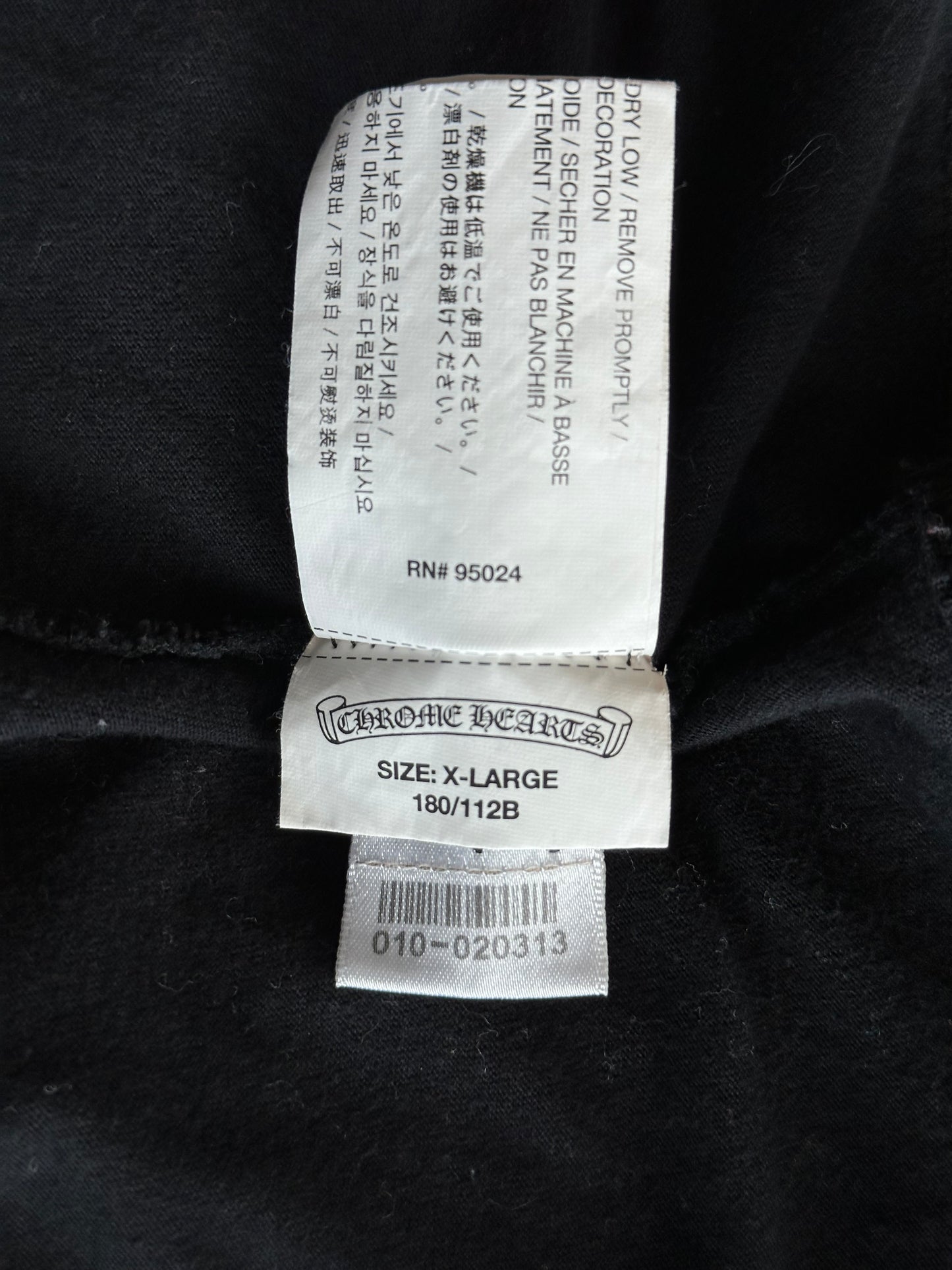 Chrome Hearts Black & White Cross Graphic Longsleeve T-Shirt