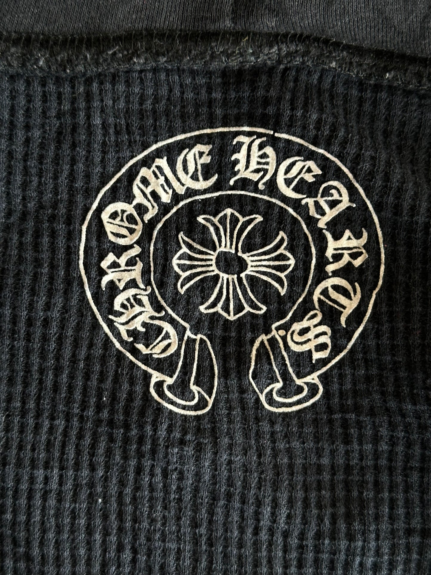 Chrome Hearts Black & Red Dagger Logo Zip Up Thermal Hoodie