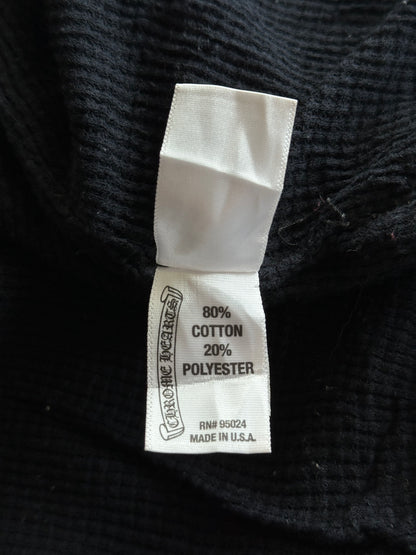 Chrome Hearts Black & Red Dagger Logo Zip Up Thermal Hoodie