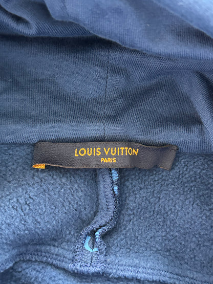 Louis Vuitton Blue Circle Cut Monogram Hoodie