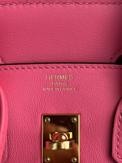 Hermes Rose Azalee Pink Togo & Gold Hardware Birkin 25