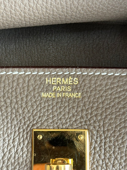 Hermes Etoupe Togo & Gold Hardware Birkin 35