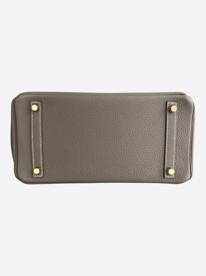 Hermes Etoupe Togo & Gold Hardware Birkin 30