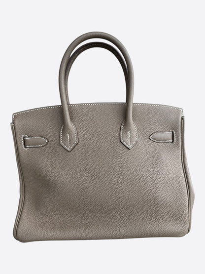 Hermes Etoupe Togo & Gold Hardware Birkin 30