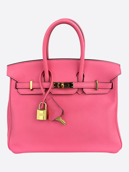 Hermes Rose Azalee Pink Togo & Gold Hardware Birkin 25