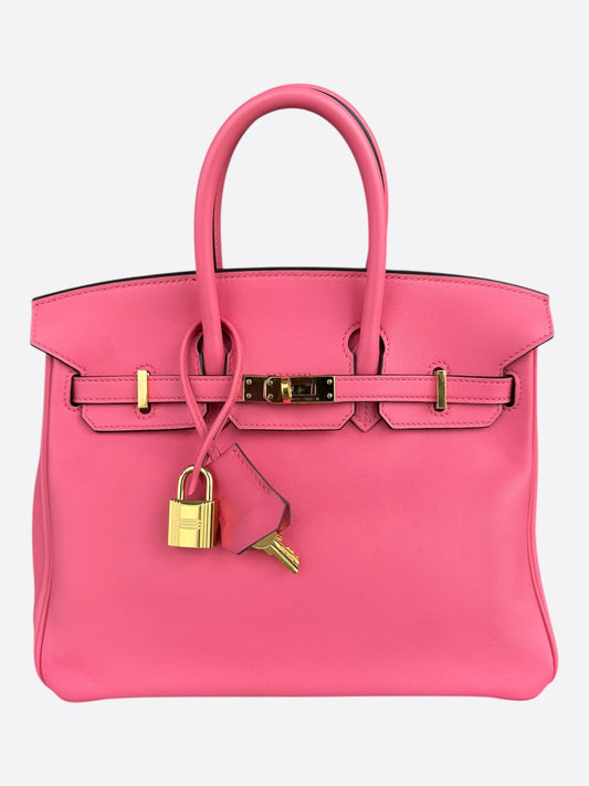 Hermes Rose Azalee Pink Togo & Gold Hardware Birkin 25