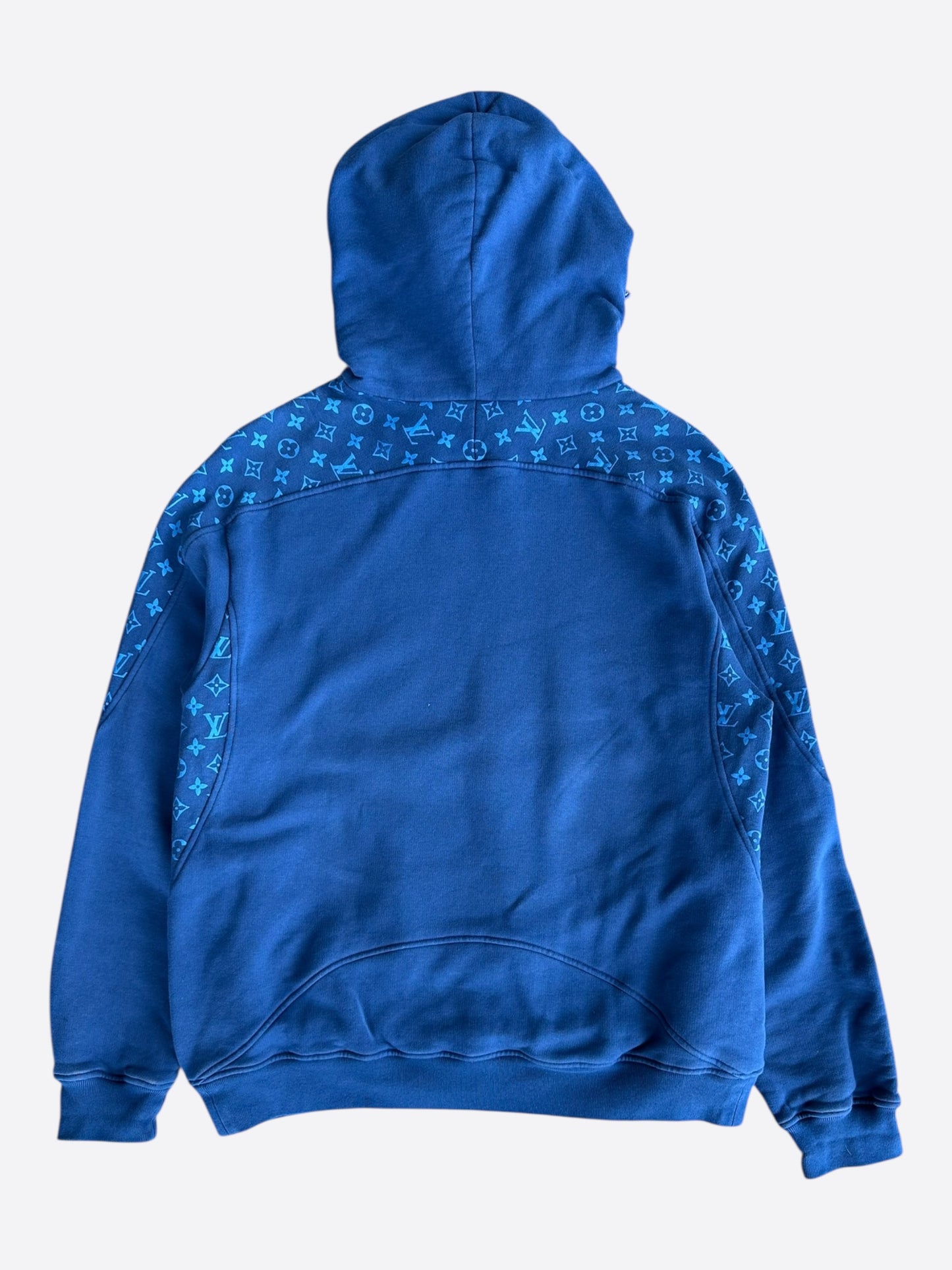 Louis Vuitton Blue Circle Cut Monogram Hoodie