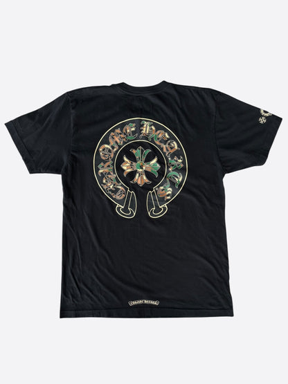 Chrome Hearts Black Camouflage Horseshoe Logo T-Shirt
