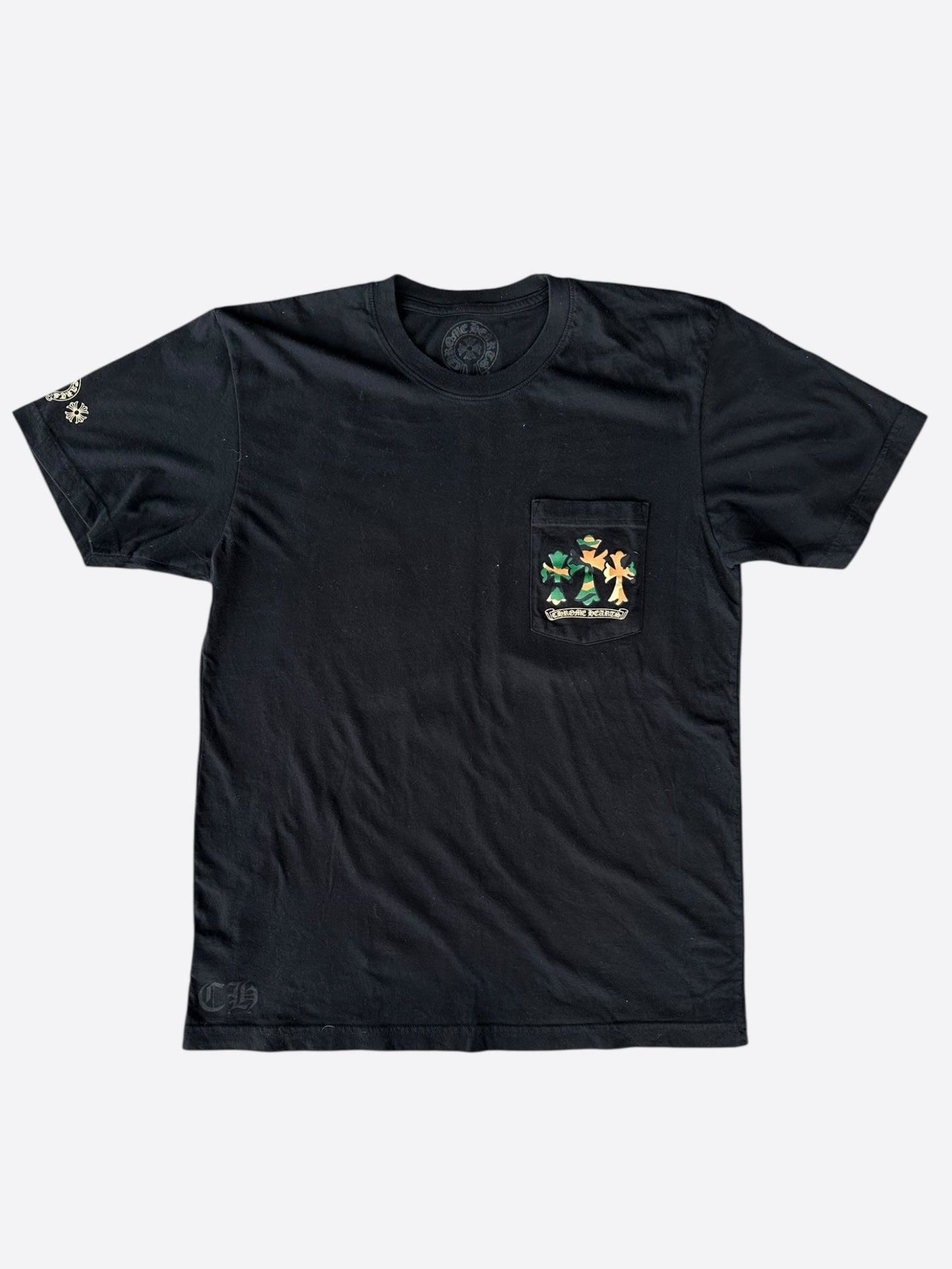 Chrome Hearts Black Camouflage Horseshoe Logo T-Shirt