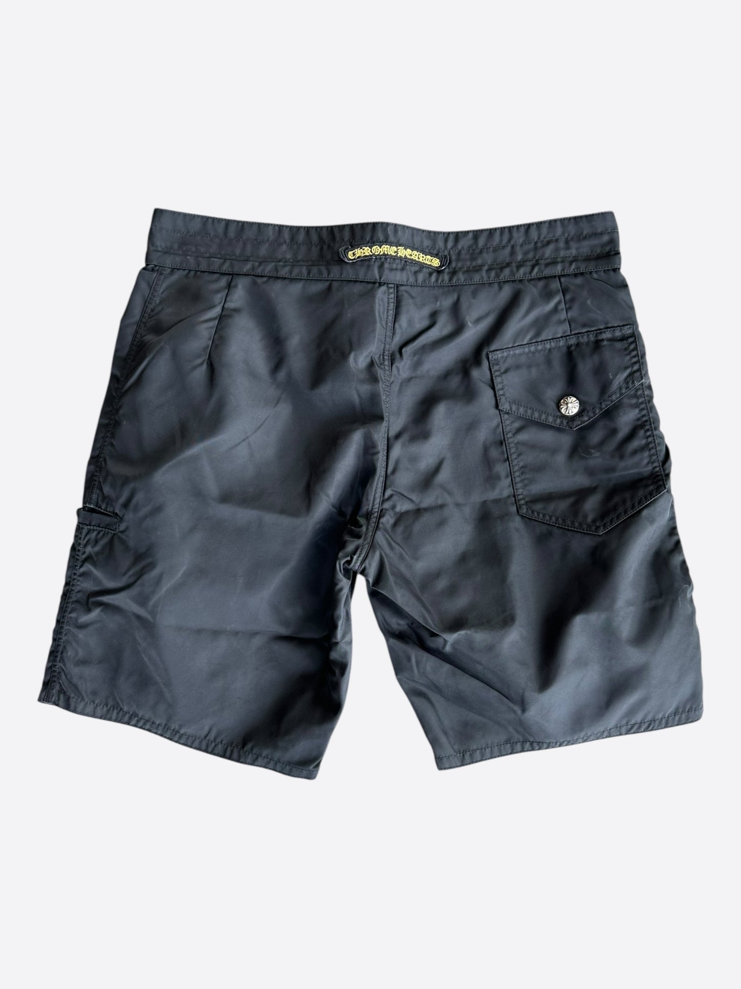 Chrome Hearts Black & Yellow Patch Swimshorts