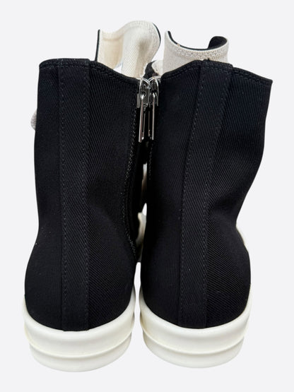 Rick Owens Black & White Jumbo Lace High Top Sneakers