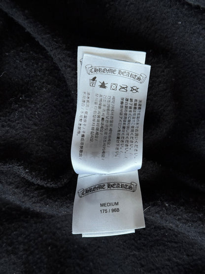 Chrome Hearts Black & White Script Logo Zip Up Hoodie