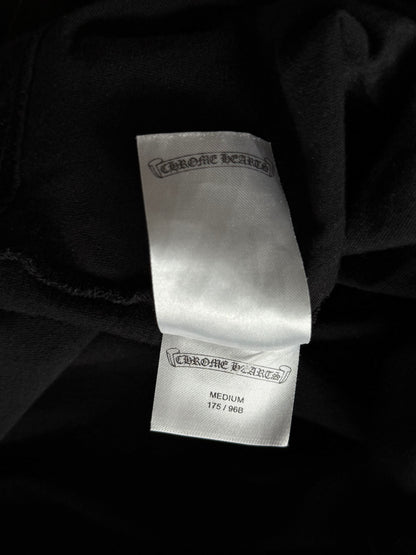 Chrome Hearts Black & White Cemetery Jacquard Horseshoe Logo T-Shirt