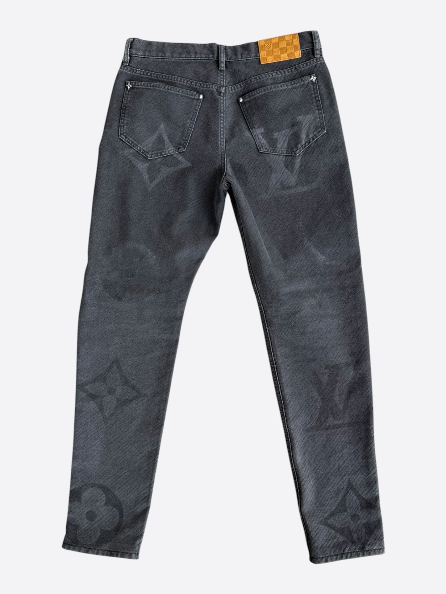 Louis Vuitton Black Giant Monogram Jeans