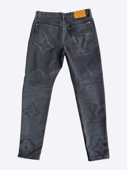 Louis Vuitton Black Giant Monogram Jeans