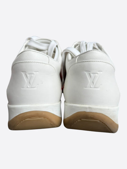Louis Vuitton Supreme White & Red Monogram Sport Sneakers