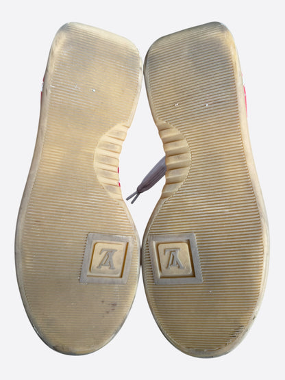 Louis Vuitton Supreme White & Red Monogram Sport Sneakers