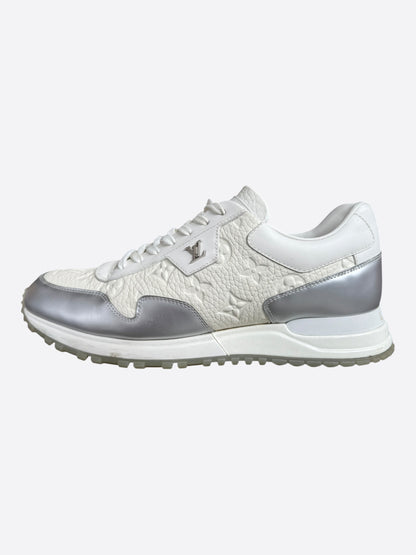 Louis Vuitton White & Silver Monogram Taurillon Run Away Sneakers