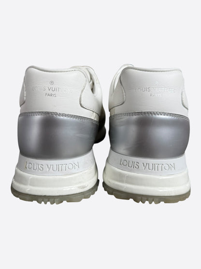 Louis Vuitton White & Silver Monogram Taurillon Run Away Sneakers