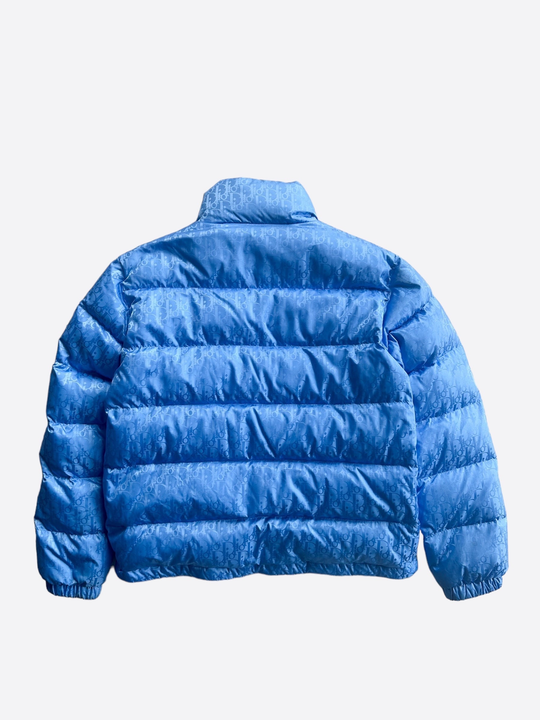 Dior Blue Oblique Puffer Jacket Savonches