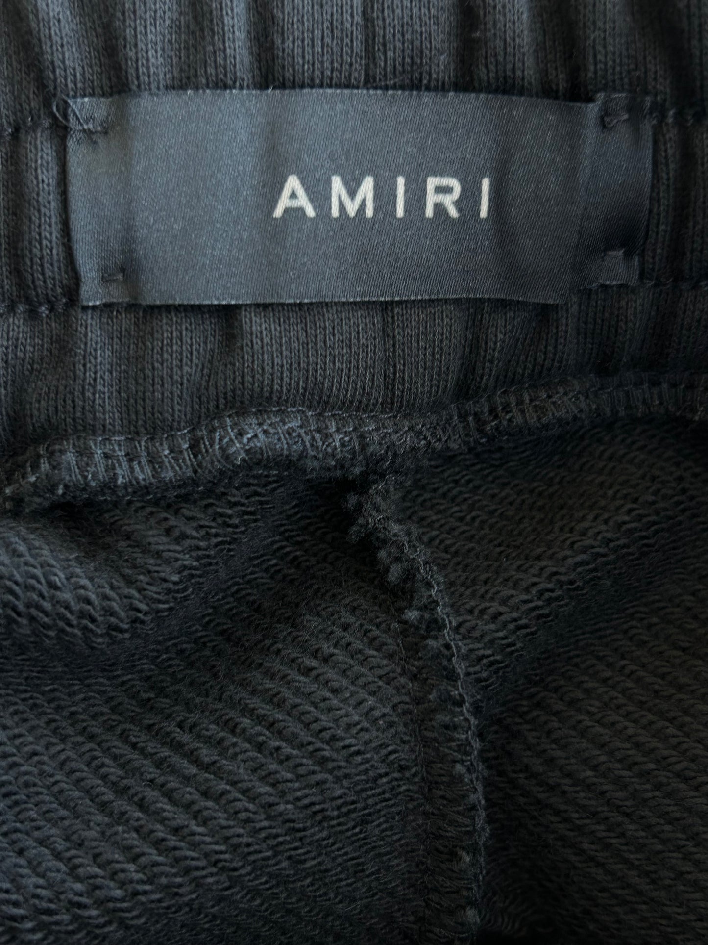 Amiri Black & Red MA Bar Logo Sweatpants
