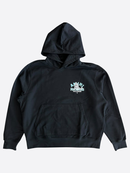 Amiri Black & Blue Records Logo Hoodie
