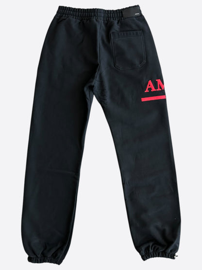 Amiri Black & Red MA Bar Logo Sweatpants