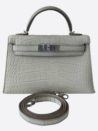 Hermes Beton Alligator Mini Kelly 20